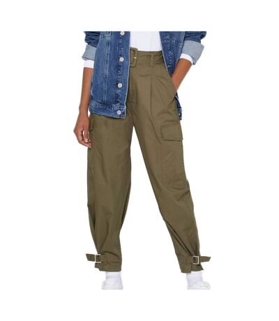 Pantalon cargo Kaki Femme Tommy Jeans Belted