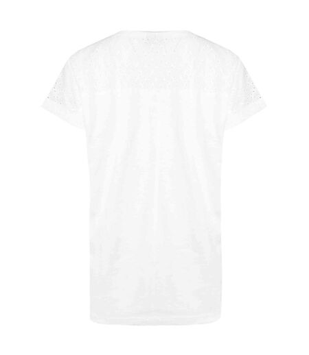 Womens/ladies pernille cut out t-shirt white Weird Fish