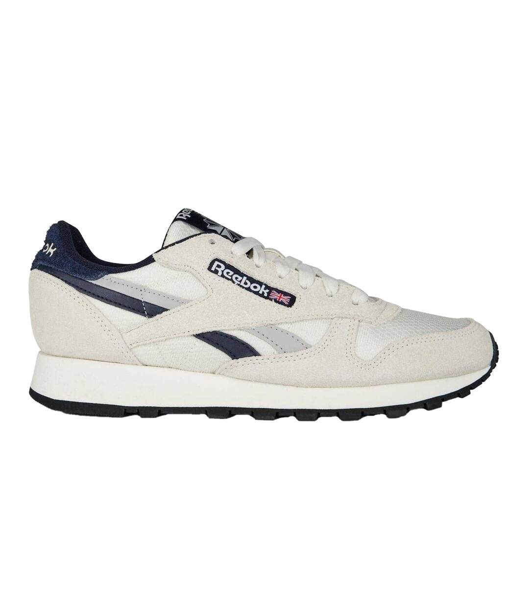 Baskets Classic Homme Blanc Cassé Bleu Marine Reebok-1