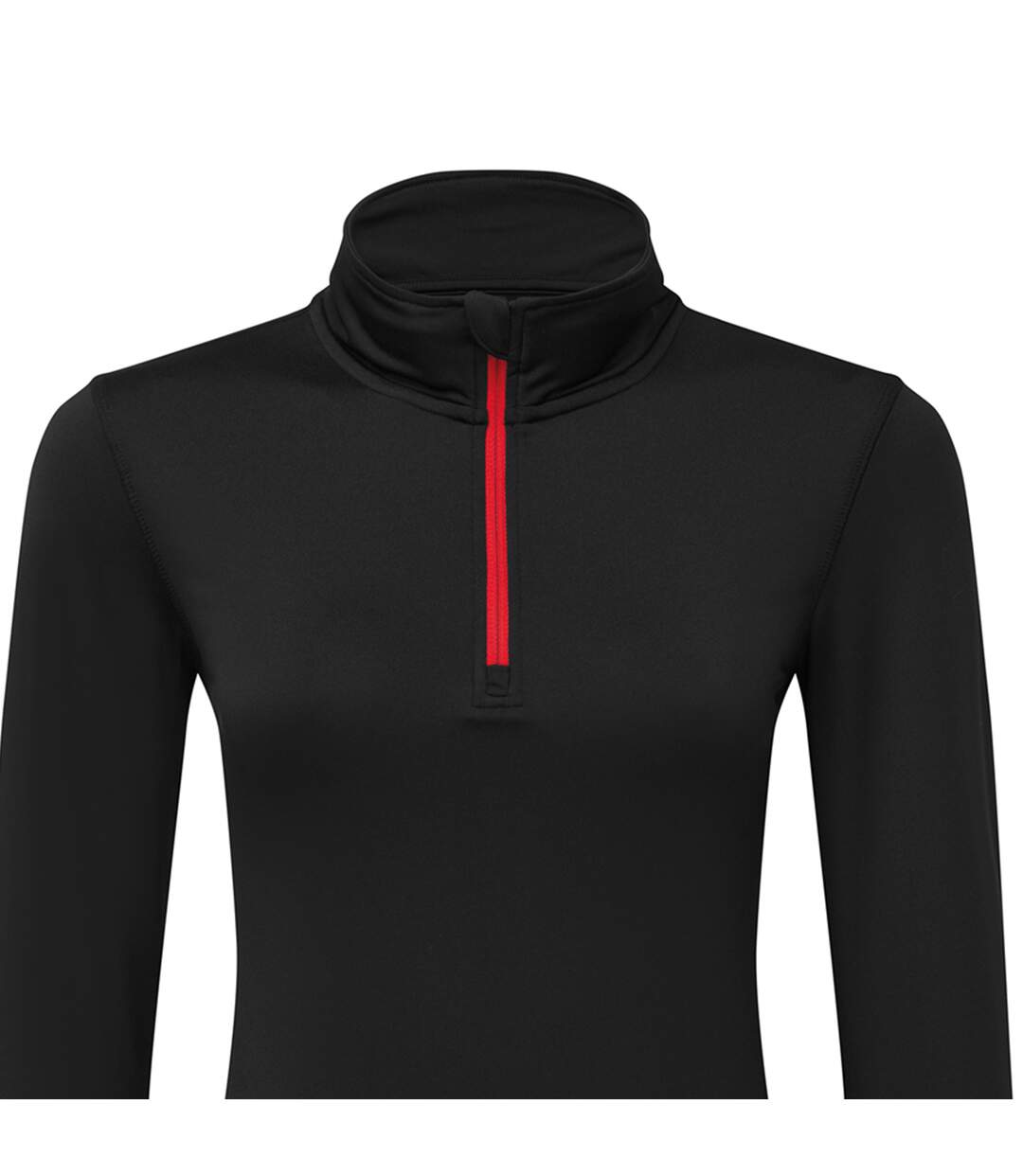 Haut De Sport Manches Longues Sport Femme Noir Rouge TriDri-3