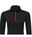 Haut De Sport Manches Longues Sport Femme Noir Rouge TriDri-3