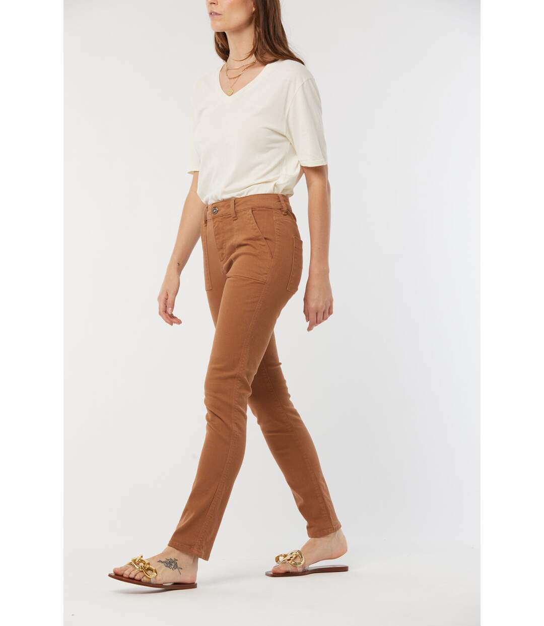 Pantalon JILO Argile Beige - L32-5