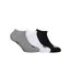CHAMPION Lot de 3 paires de Socquettes Homme Coton NOSHOW Gris Blanc Noir