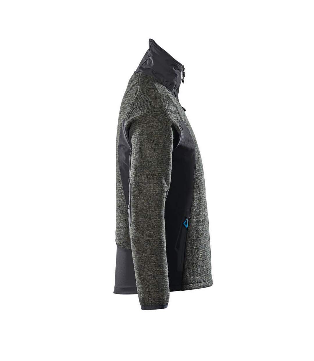 Mens Advanced Knitted Full Zip Jacket Moss Green Black Mascot-4