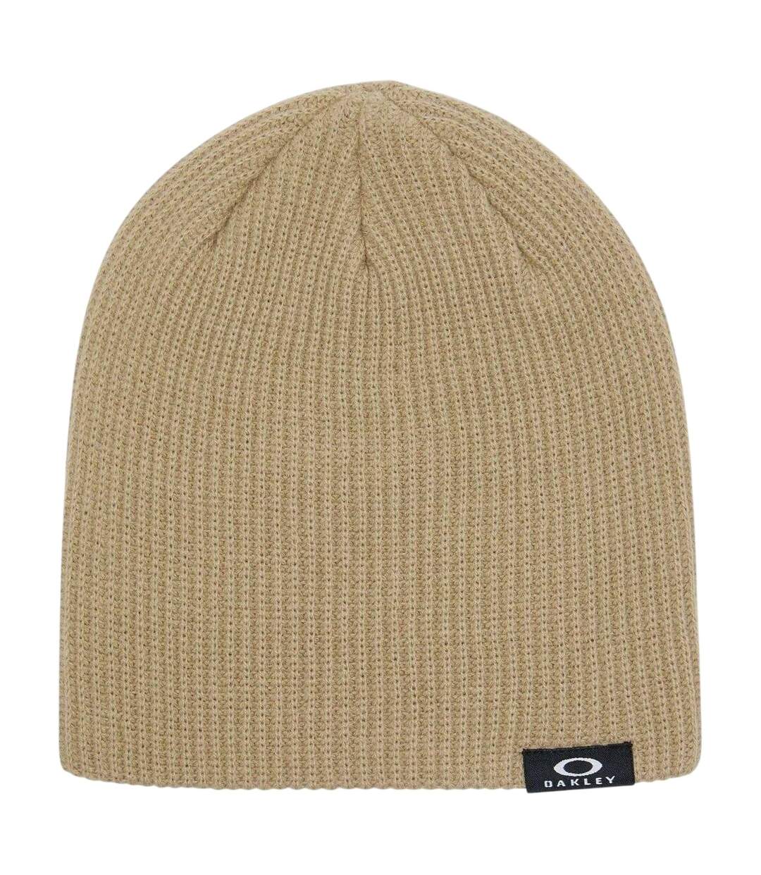 Mens Backbone Ribbed Beanie Pebble Oakley-1