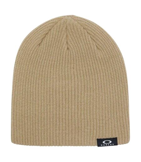 Mens Backbone Ribbed Beanie Pebble Oakley
