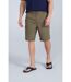 Mens Atlantis Organic Cargo Shorts Khaki Green Animal-1