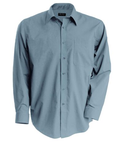 Chemise popeline manches longues - K545 - gris silver - homme