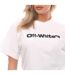 Womens/ladies Bounce Helvetica Crop T-shirt White Black Off White-3
