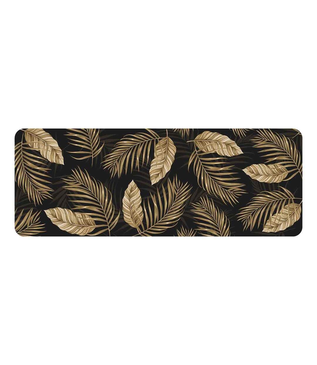 Tapis de Cuisine Goldena 45x120cm Noir & Or-1