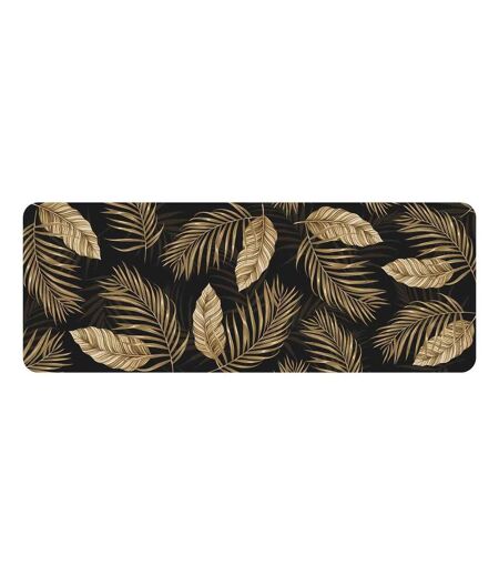 Tapis de Cuisine Goldena 45x120cm Noir & Or