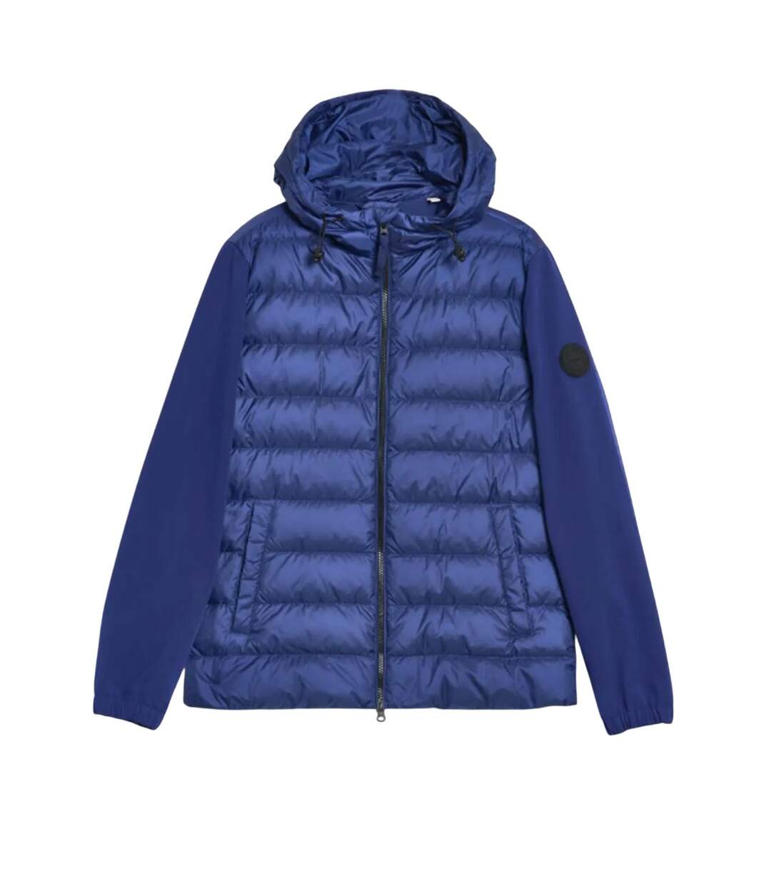 Mens Mixed Softshell Down Jacket Navy Gant-2