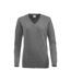 Clique Womens/Ladies Aston Knitted V Neck Sweatshirt (Grey Melange)