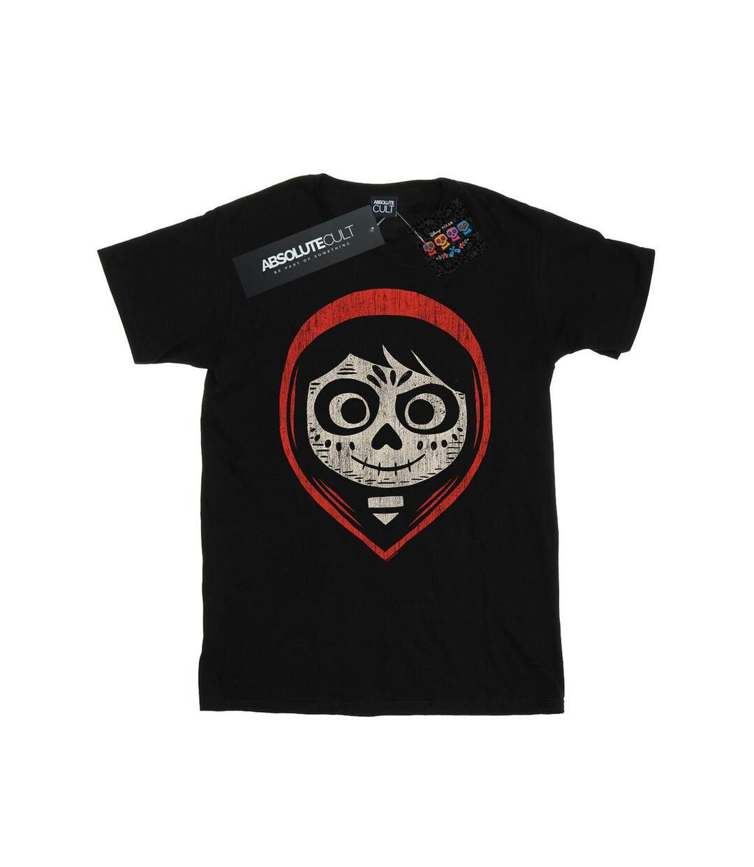 Disney Femme/Ladies Coco Miguel Skeleton Face Hood Cotton Boyfriend T-Shirt (Noir) - UTBI16563-1