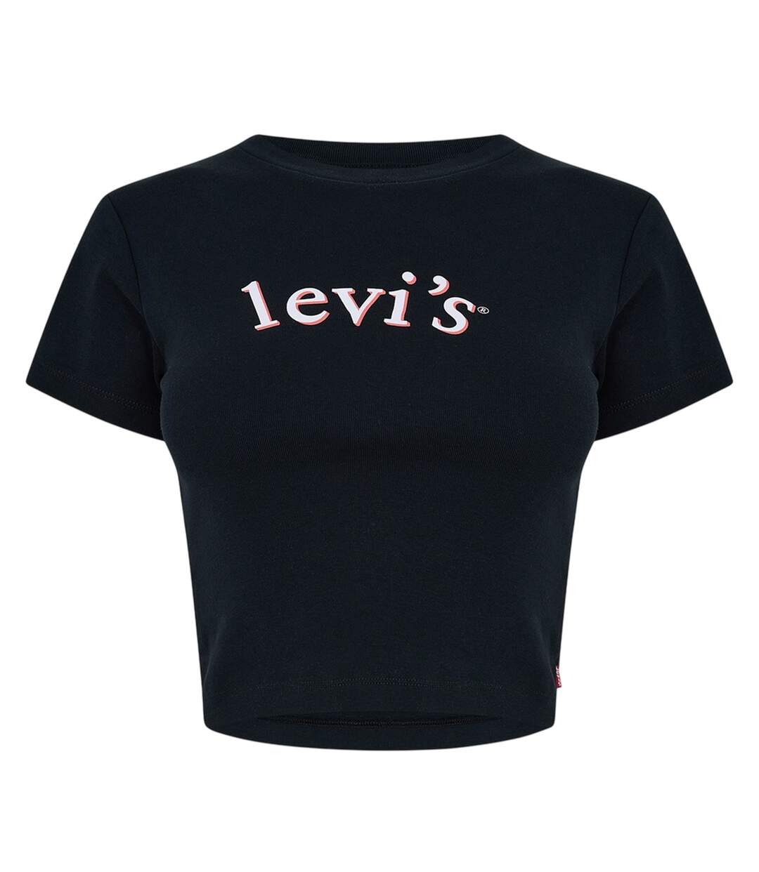 Womens/ladies Logo Boxy T-shirt Black Levis-1
