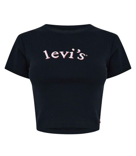 Womens/ladies Logo Boxy T-shirt Black Levis