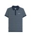 Polo Motif/style Géométrique Roundel Homme Bleu Marine Argenté Lambretta-1