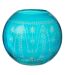 Vase Rond en Verre Tarifa 27cm Bleu Azur-1