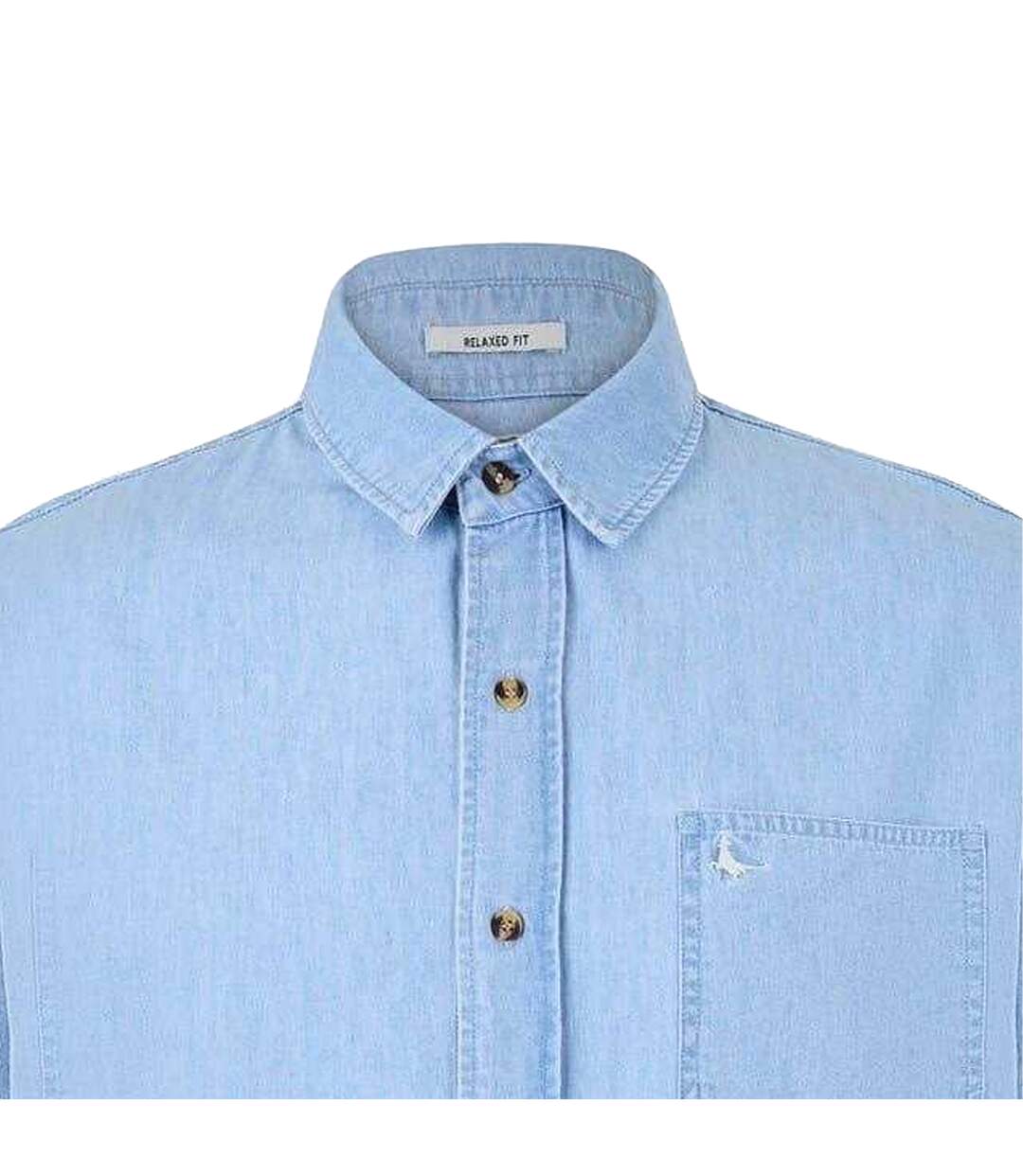 Chemise Manches Longues Homme Bleu Pâle Jack Wills-3