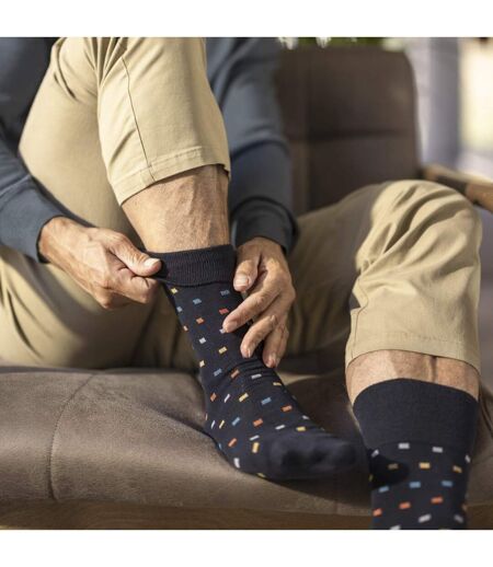 6 paires de chaussettes à motifs non élastiques pour hommes