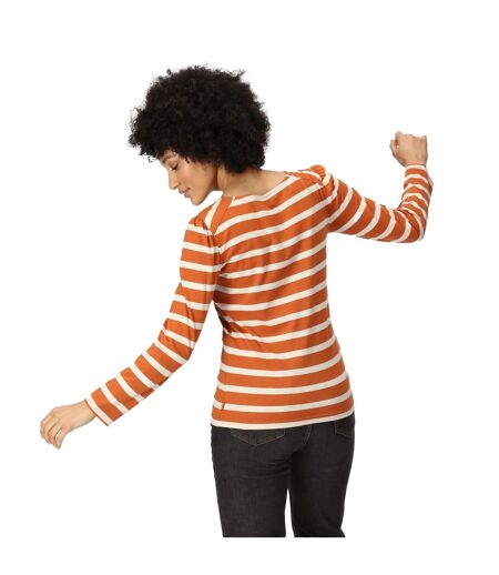 T-shirt Federica Femme Orange Brûlé Beige Clair Regatta