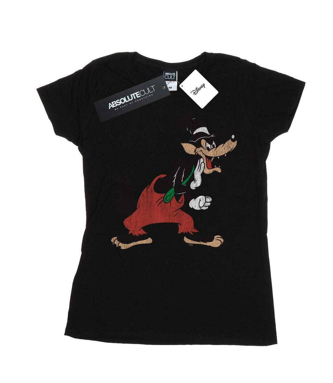 Disney T-shirt en coton Femmes/Les Trois Petits Cochons Grand Méchant Loup (Noir) - UTBI15916-1