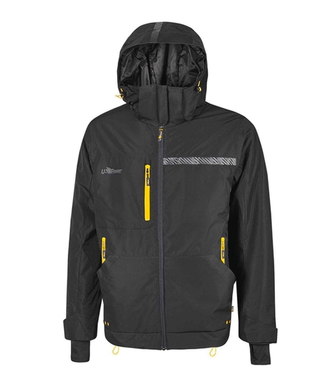 Veste de travail - Homme - UPFU255 - noir et jaune