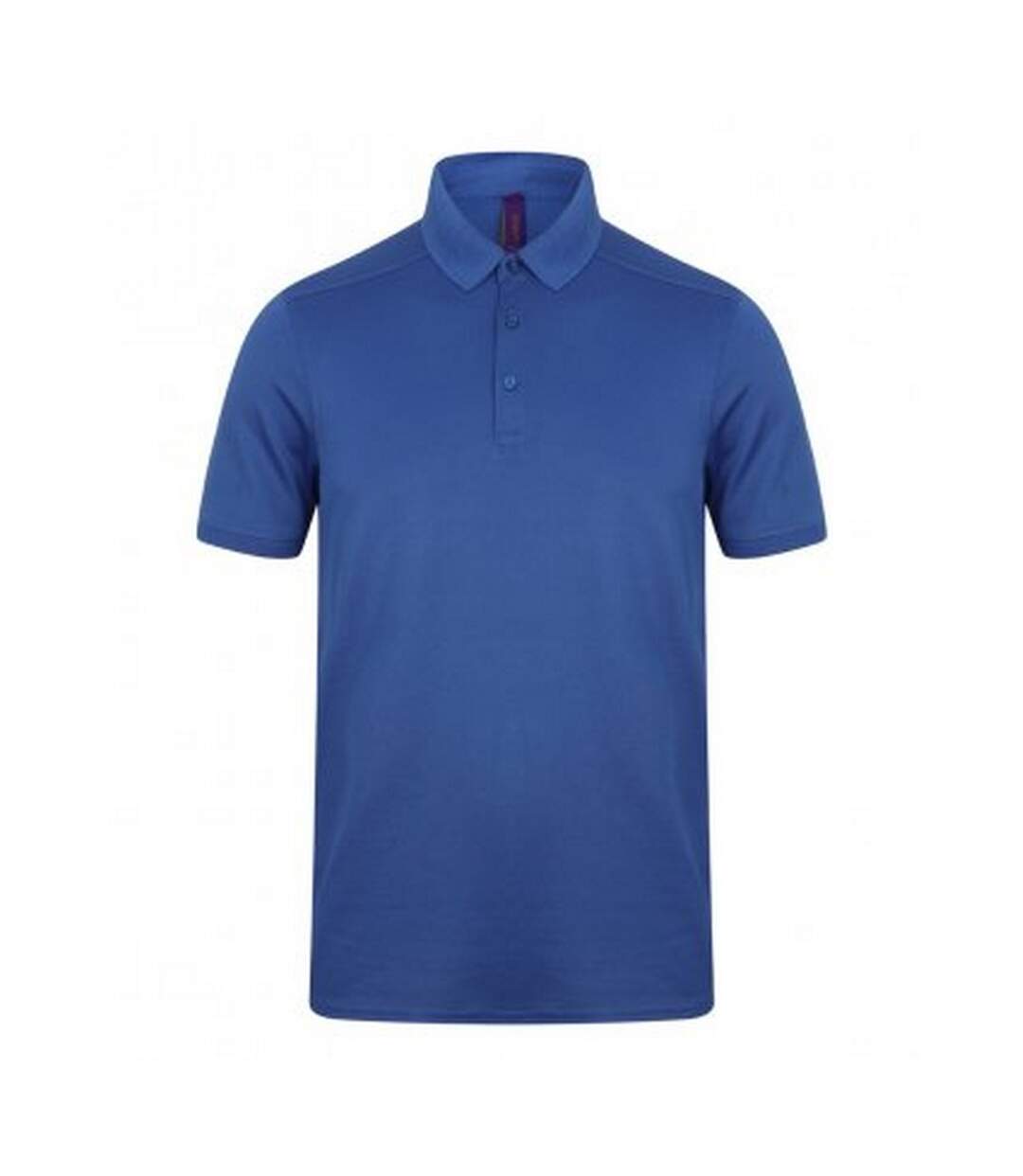 Mens stretch microfine pique polo shirt royal Henbury