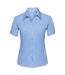 Russell Collection Ladies/Womens Short Sleeve Ultimate Non-Iron Shirt (Bright Sky)