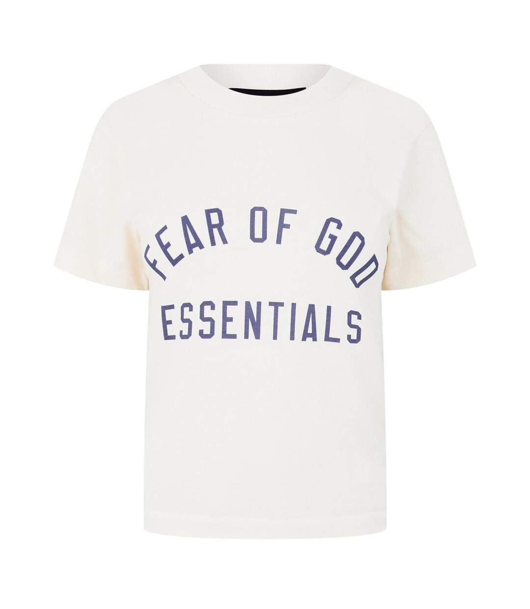 Womens/ladies Logo Triblend Cropped Boxy T-shirt Shell Fear Of God Essentials-2