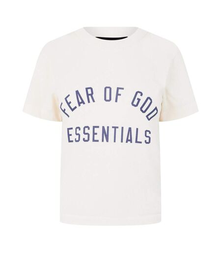 Womens/ladies Logo Triblend Cropped Boxy T-shirt Shell Fear Of God Essentials
