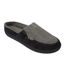 Mens Tweed Slip-on Mule Slippers Black Grey Keanu-2