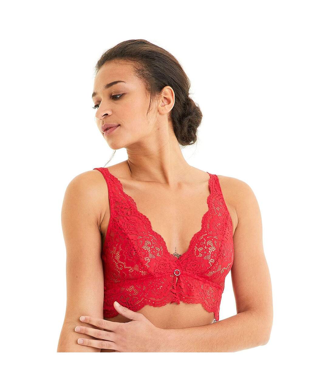 Soutien-gorge triangle sans armatures rouge Fahrenheit-2