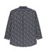 Mens Woven Regular Long-sleeved Shirt Navy Raging Bull-2
