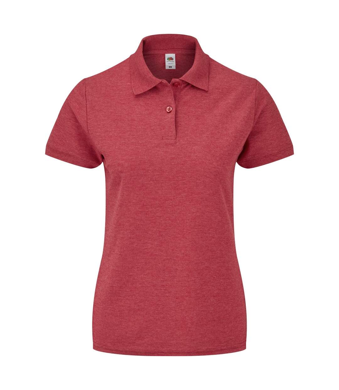 Polo femme rouge chiné Fruit of the Loom