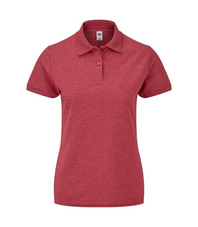 Fruit Of The Loom - Polo manches courtes - Femme (Rouge chiné) - UTBC384