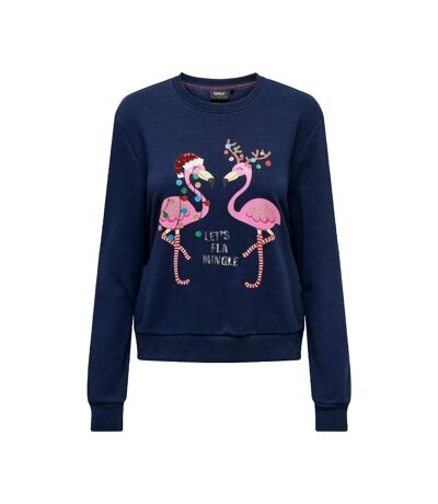 Sweat de Noel Marine Femme Only Onlyda Christmas - S