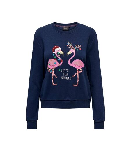 Sweat de Noel Marine Femme Only Onlyda Christmas - S