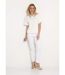 Blouse col pailleté sequins manches courtes-3