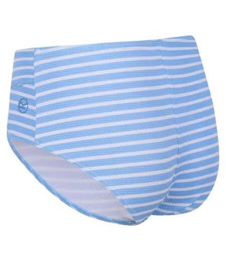 Womens/ladies Paloma Striped Swim Briefs Blue White Regatta