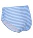 Womens/ladies Paloma Striped Swim Briefs Blue White Regatta-2