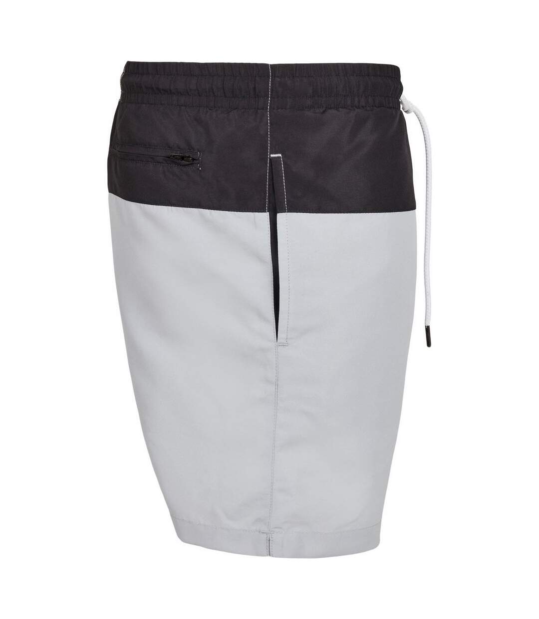 Mens Block Swim Shorts Light Asphalt Black Urban Classics-4