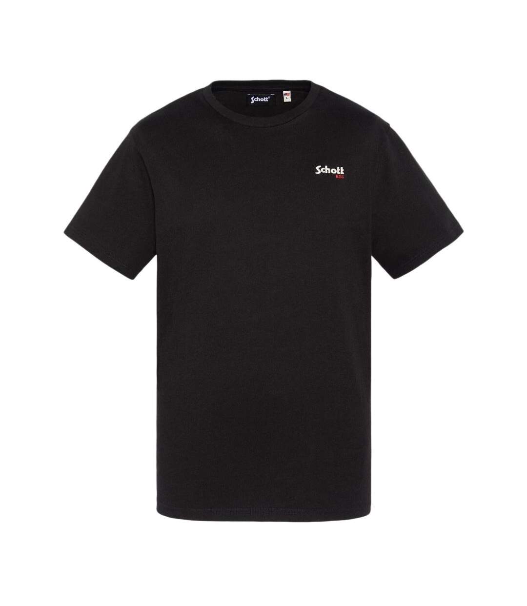 T-shirt brodé noir homme schott nyc - m-1