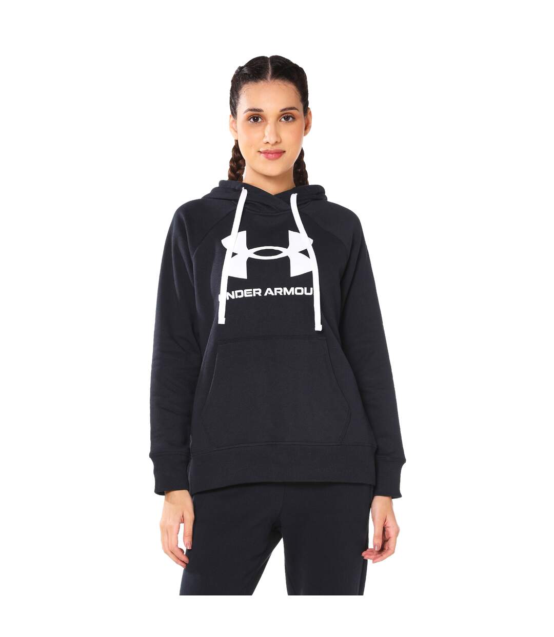 Sweat À Capuche Rival Femme Noir Under Armour-1
