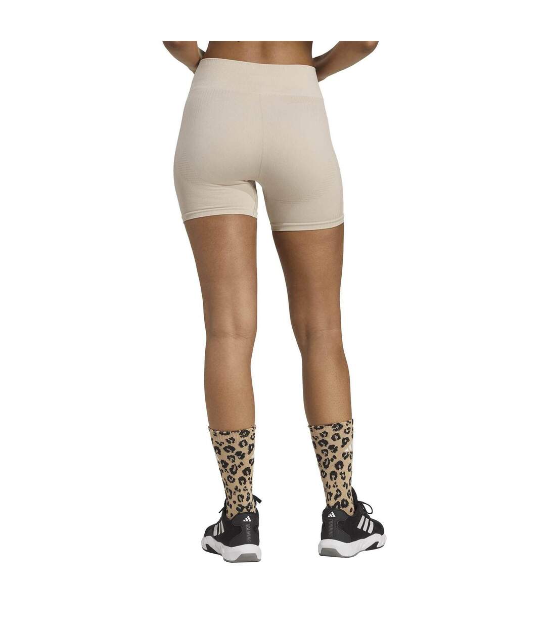 Short Entraînement Femme Blanc Cassé Adidas-3