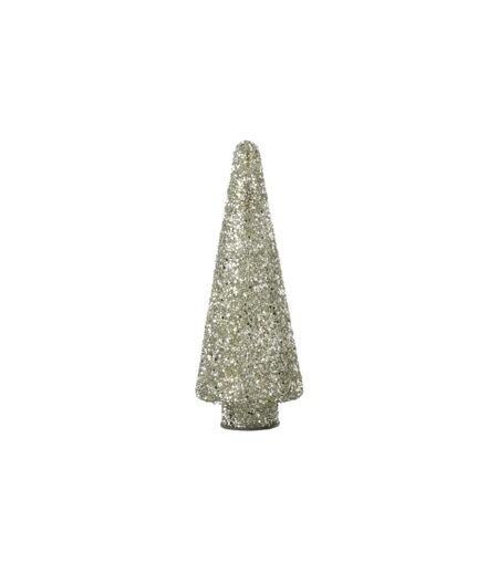 Sapin de Noël Déco à Paillettes Ethel 32cm Argent