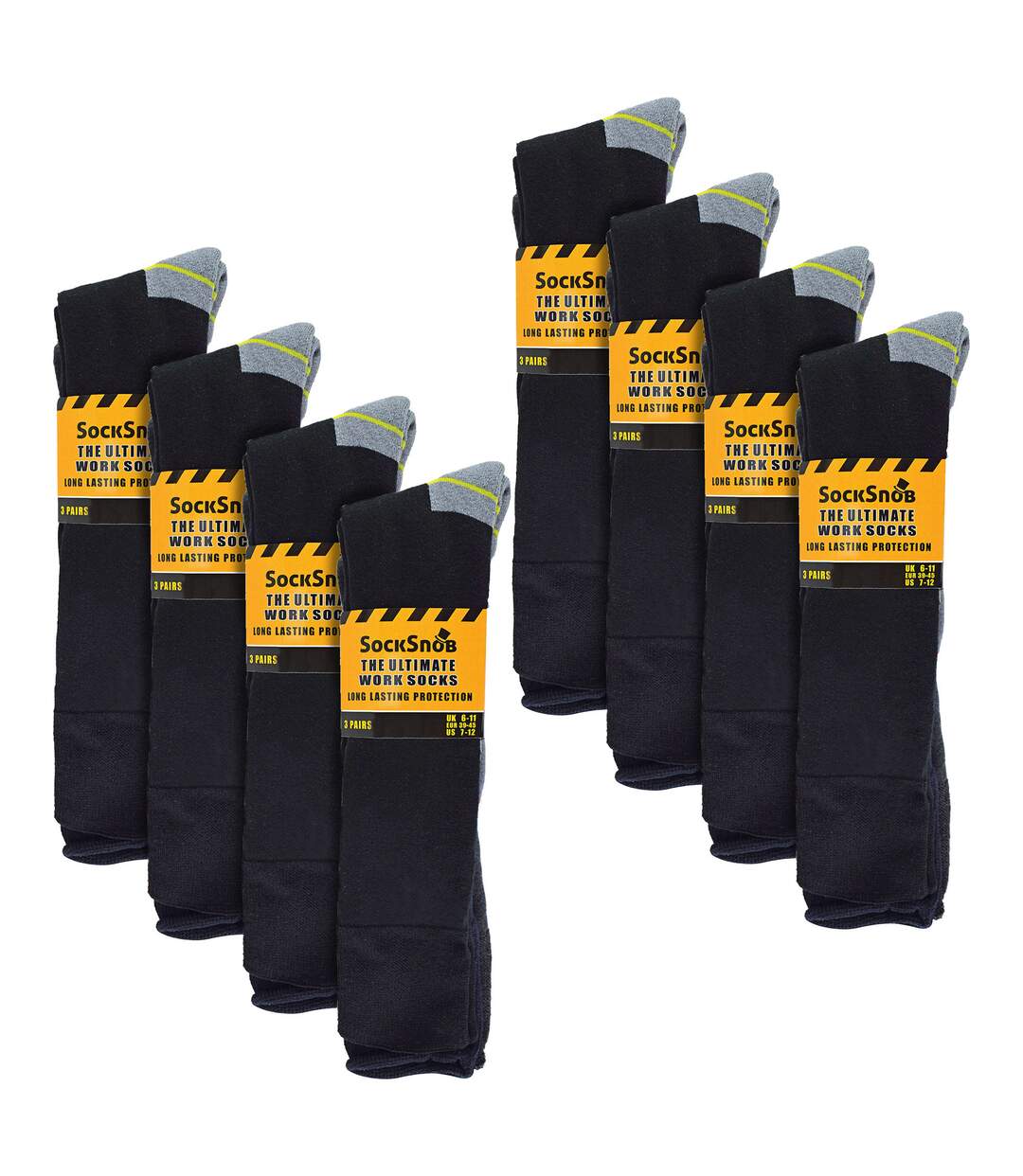 24 Pairs Mens Durable Knee High Work Socks-2