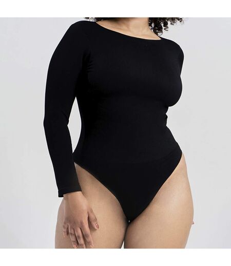 Ladies Essentials Long Sleeve Bodysuit Sculpting Recycled Stretch Fit