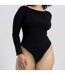Ladies Essentials Long Sleeve Bodysuit Sculpting Recycled Stretch Fit-5
