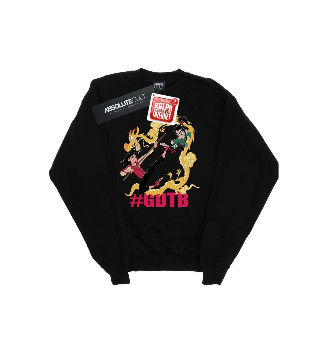 Disney - Sweat WRECK IT RALPH MULAN AND VANELLOPE - Femme (Noir) - UTBI43168-1
